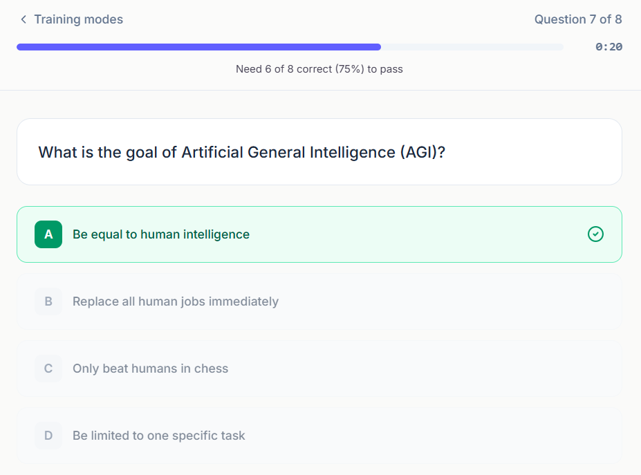 Learnlo speed quiz for checking understanding